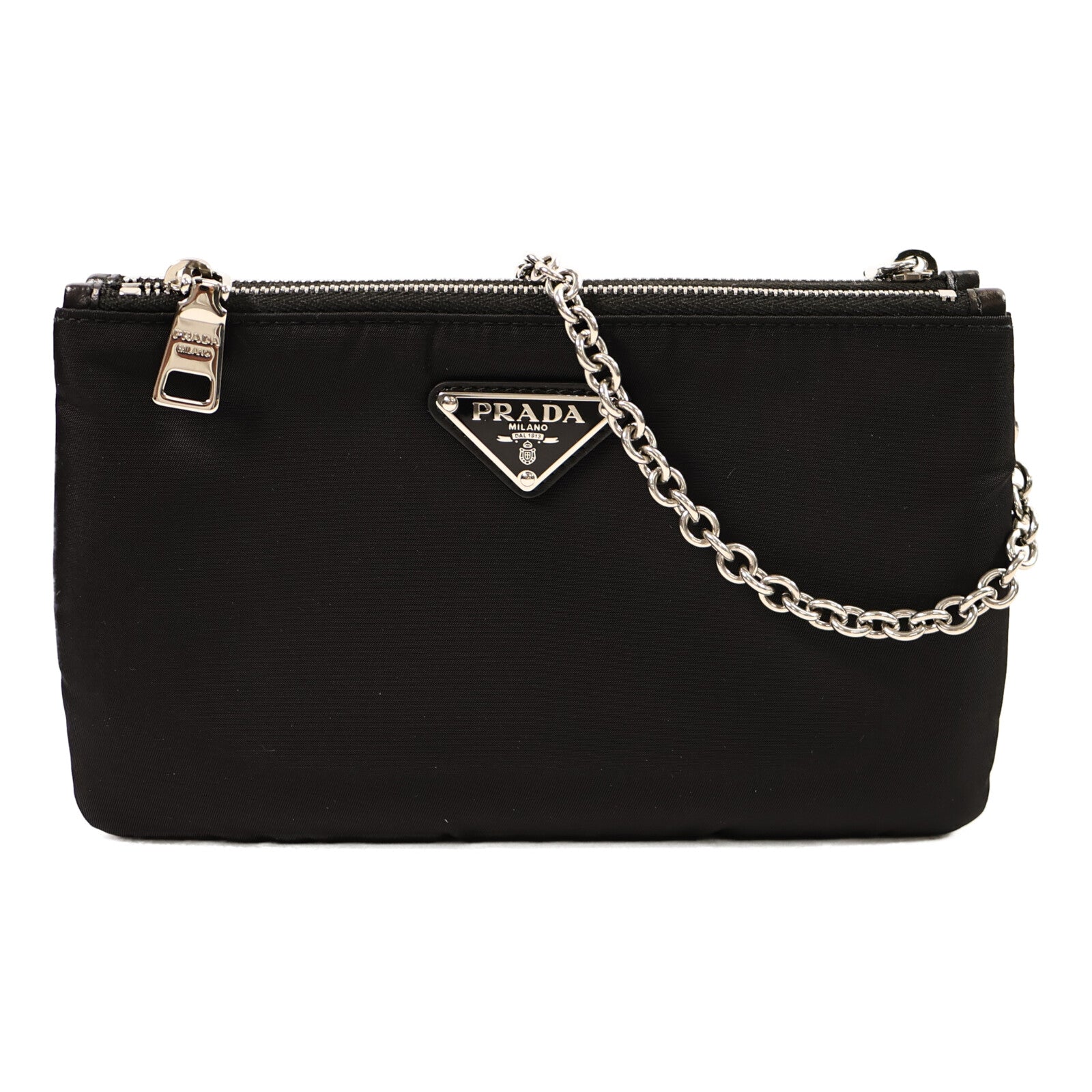 PRADA 尼龍Tessuto Pocket鏈帶肩背袋