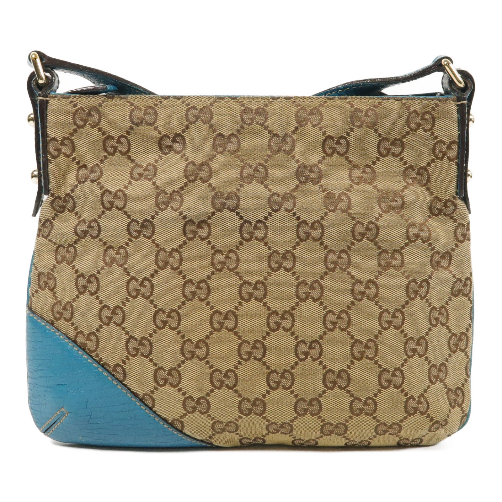 GUCCI 帆布Shoulder Bag金扣肩背袋