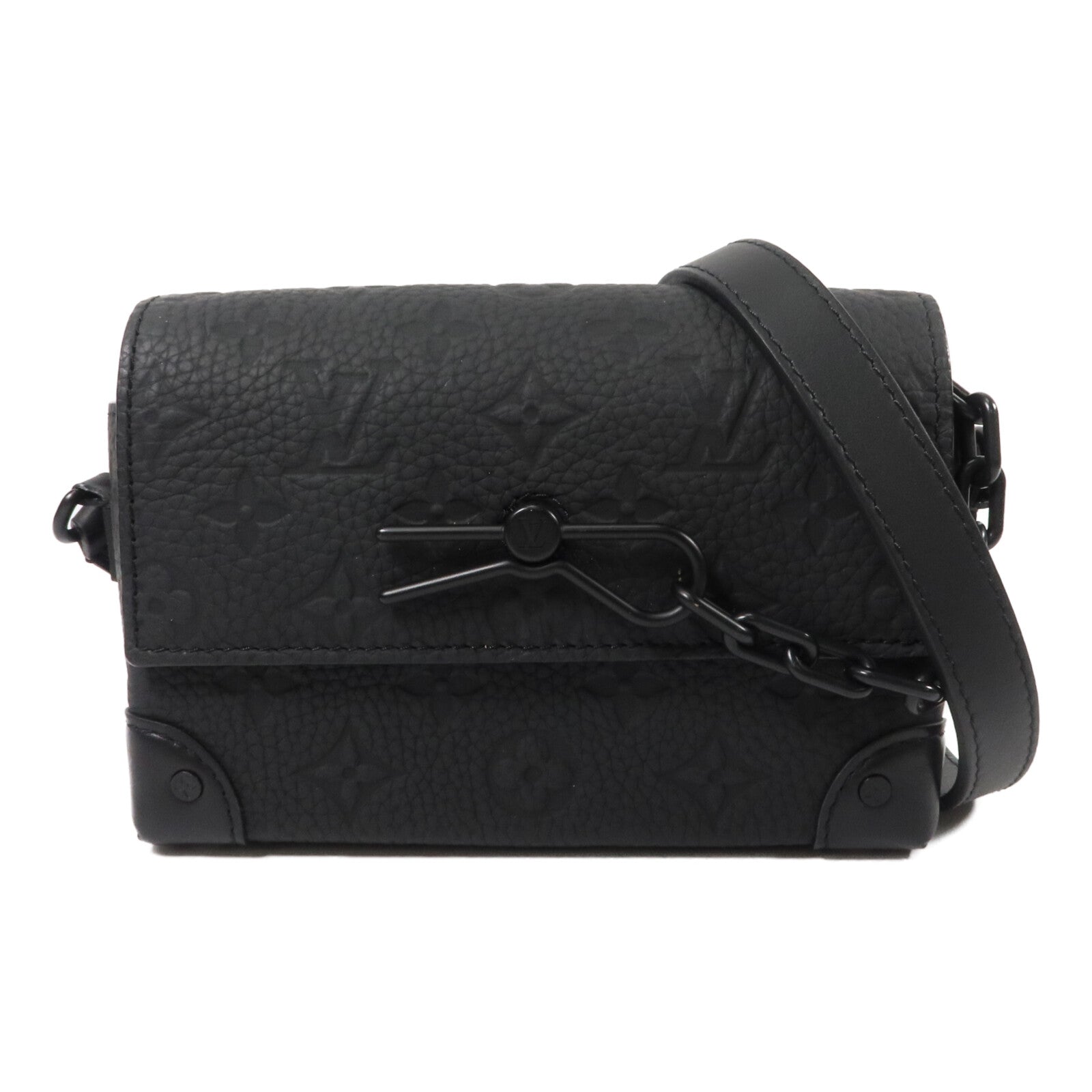 LOUIS VUITTON Monogram Taurillon Steamer Wearable Wallet扣肩背袋