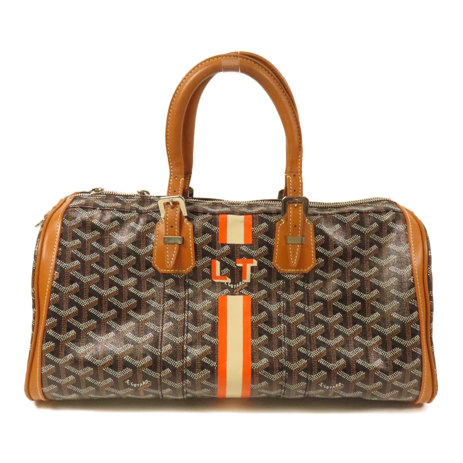 GOYARD 塗層帆布Croisieve 35銀扣手挽袋