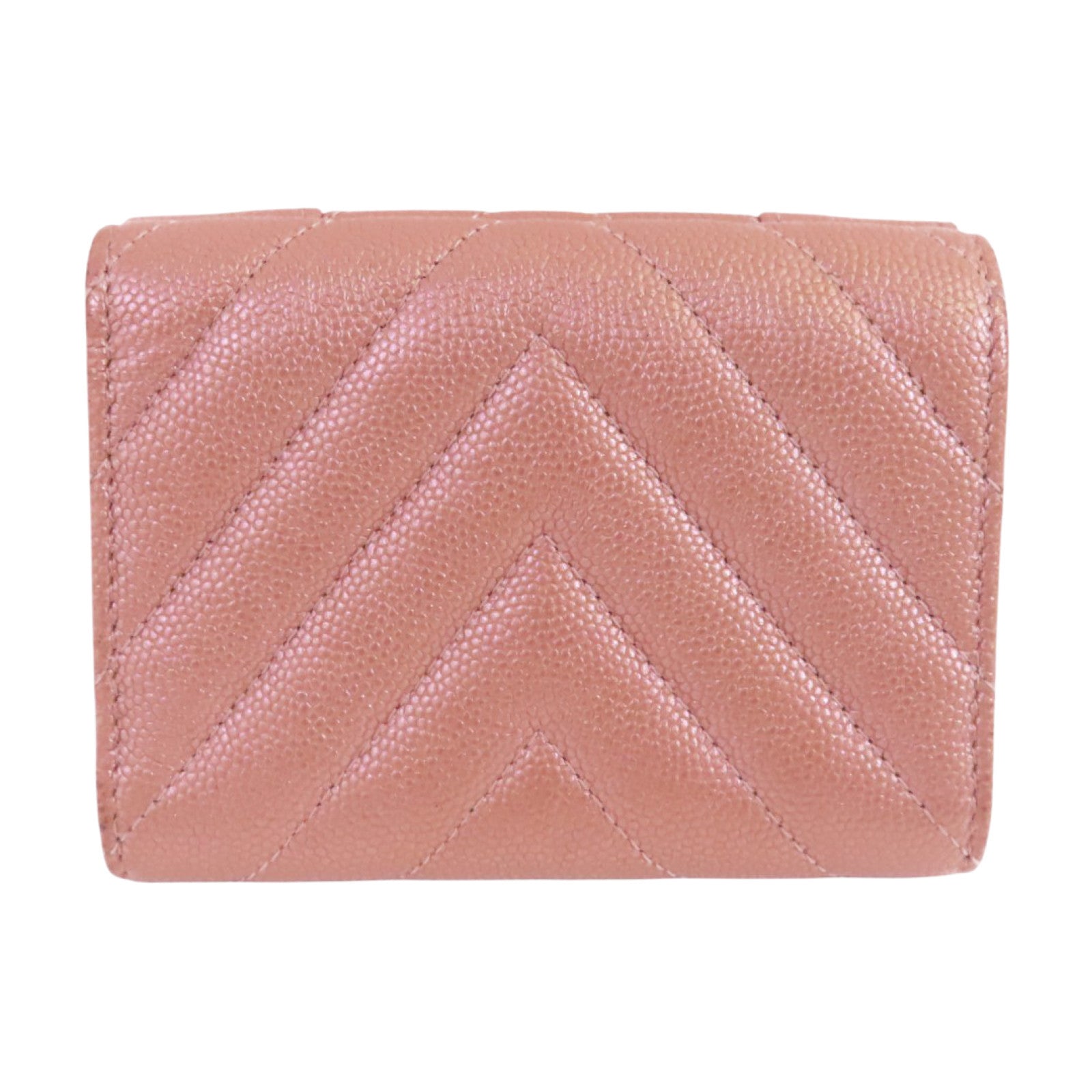 CHANEL 牛皮皮革Mini Wallet銀扣短錢包