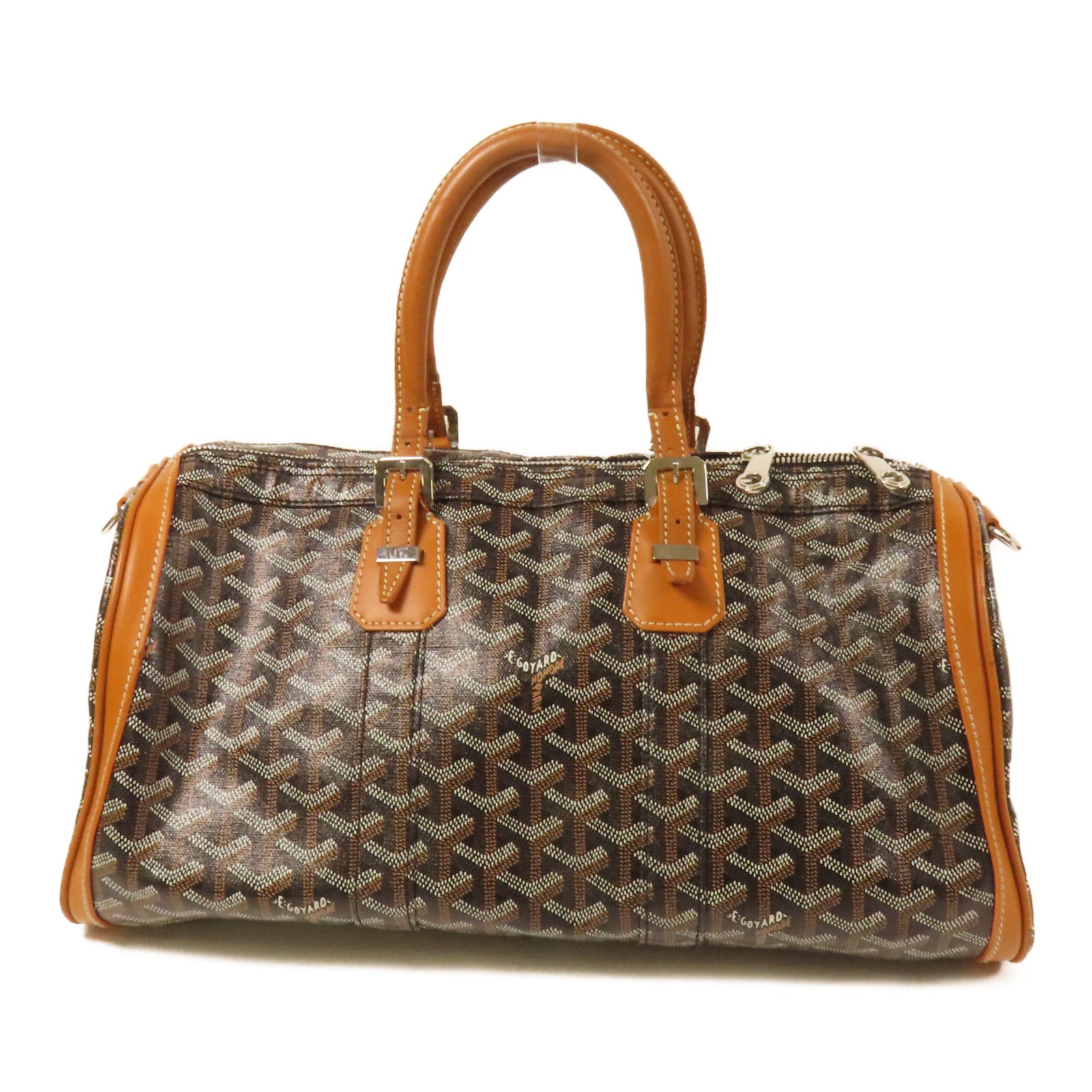 GOYARD 塗層帆布Croisieve 35銀扣手挽袋