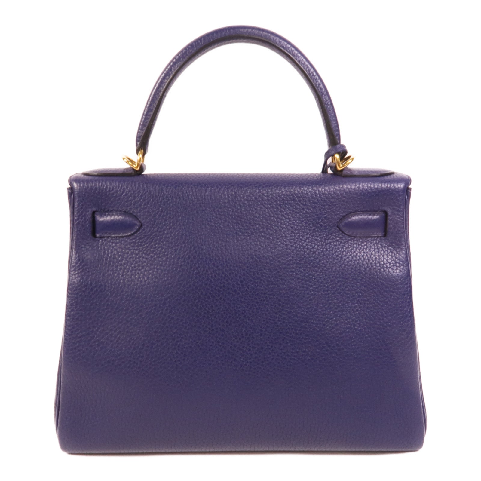 HERMES Togo皮革Kelly 28手挽肩背兩用袋Bleu Encre