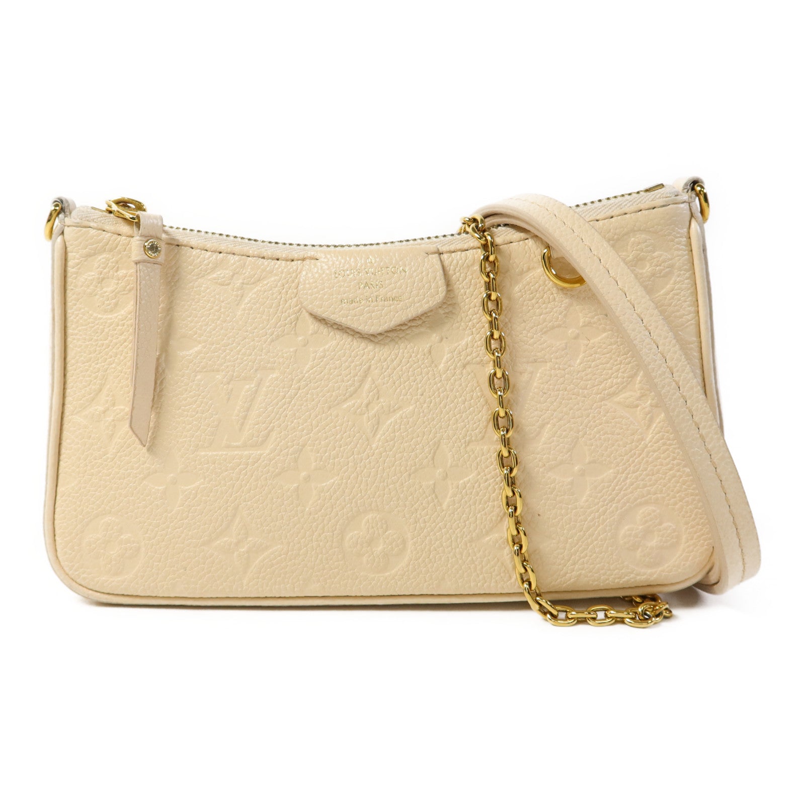LOUIS VUITTON Monogram Empreinte Easy Pouch On Strap金扣手挽肩背兩用袋