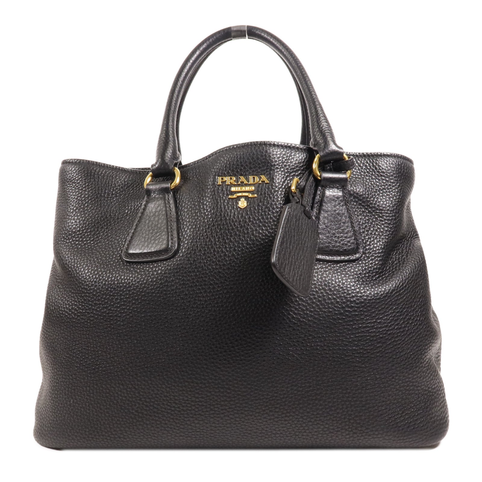 PRADA 牛皮皮革Tote Bag金扣手挽袋