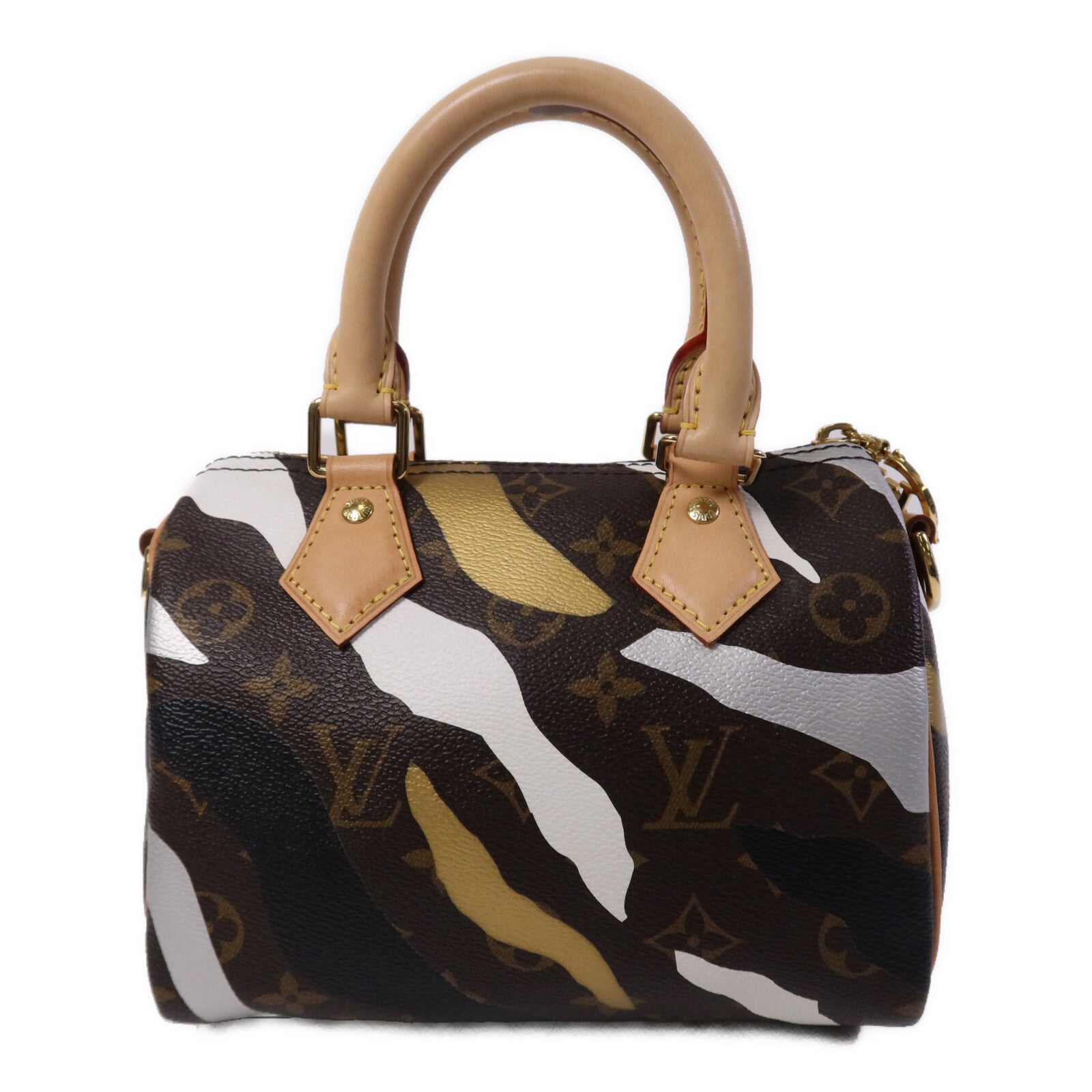 LOUIS VUITTON 【激減優惠】塗層帆布Speedy BB金扣手挽肩背兩用袋