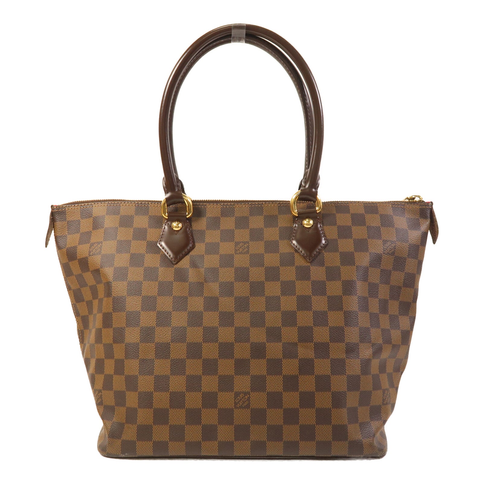 LOUIS VUITTON Damier Saleya MM金扣肩背袋/手挽袋