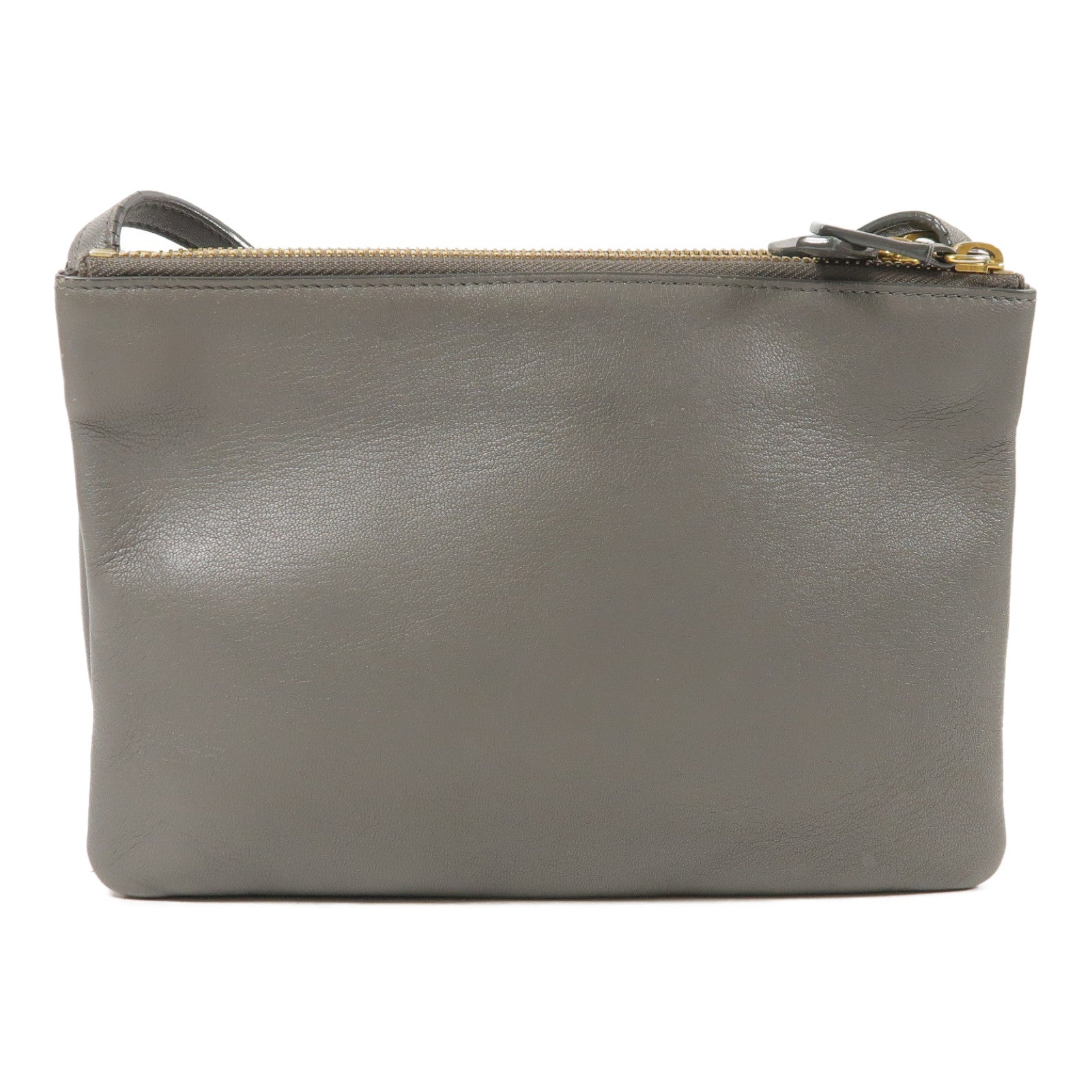 CELINE 【激減優惠】羊皮皮革Trio金扣肩背袋