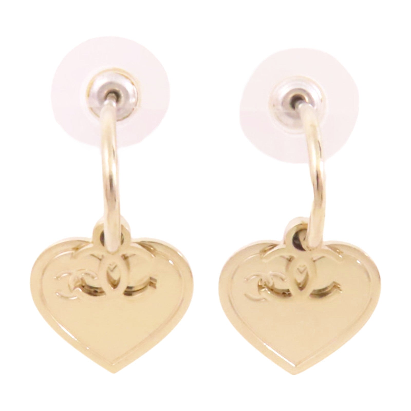 CHANEL 金屬Earrings銀扣耳環