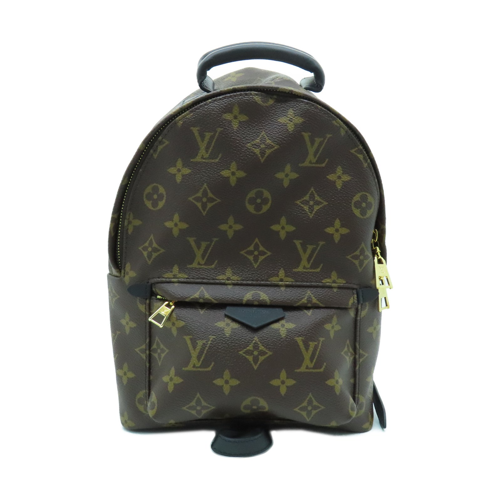 LOUIS VUITTON Monogram Plam Springs PM Backpack Brown with Gold Buckle