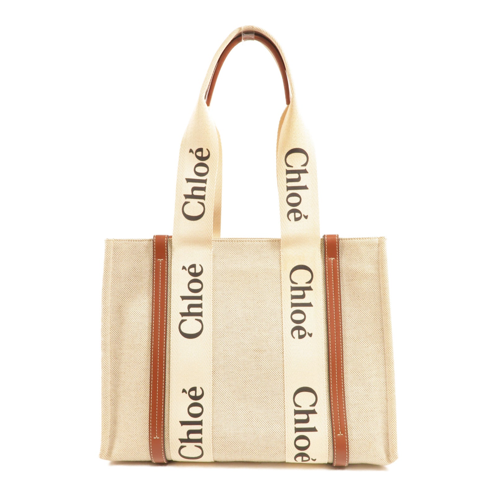 Chloe 帆布Woody Tote Bag肩背袋