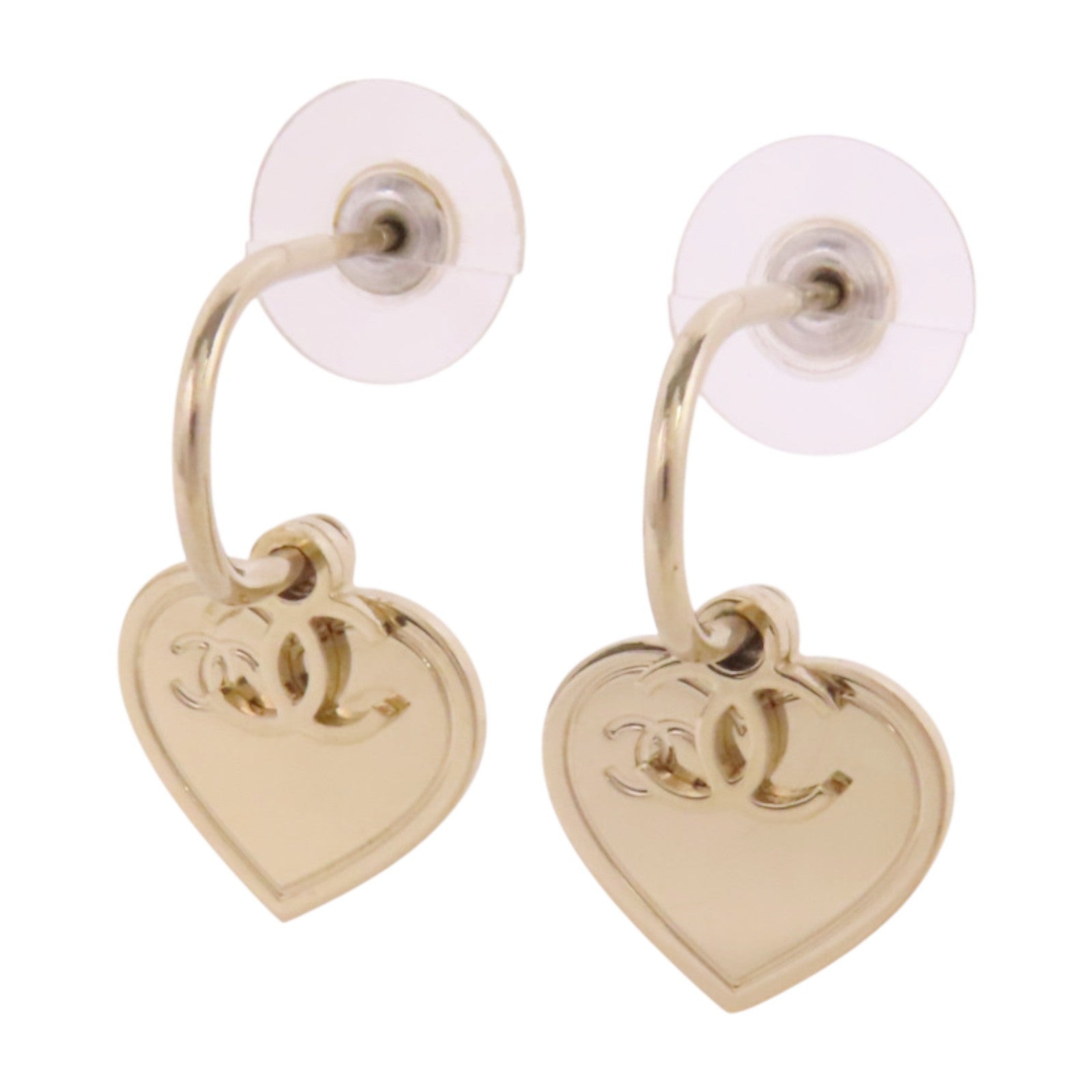 CHANEL 金屬Earrings銀扣耳環