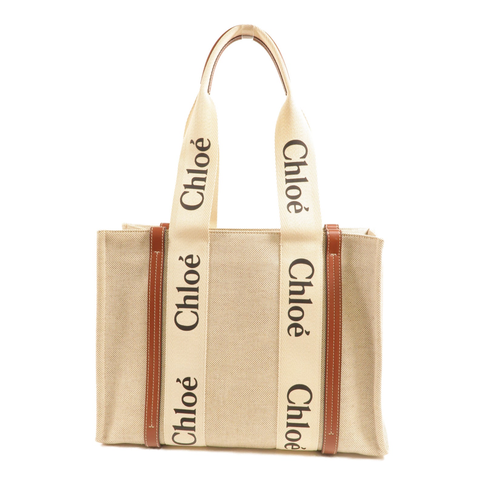 Chloe 帆布Woody Tote Bag肩背袋