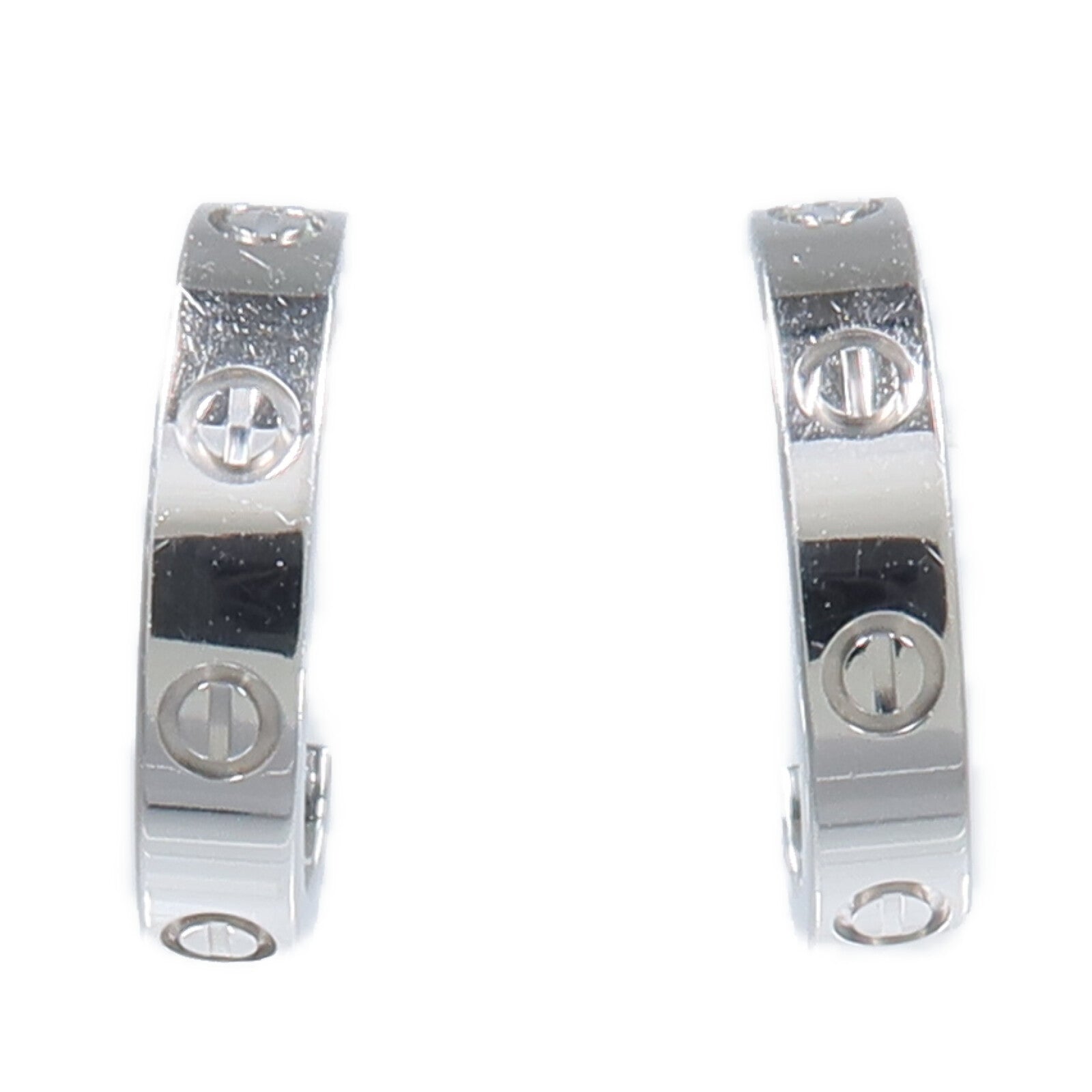 CARTIER 18K白金Love Half Hoop Earrings耳環