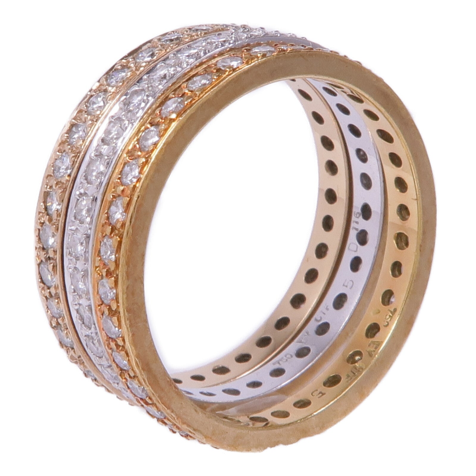 JEWELRY 18K白金/黃金/玫瑰金Diamond Ring鑽石戒指US#6.25