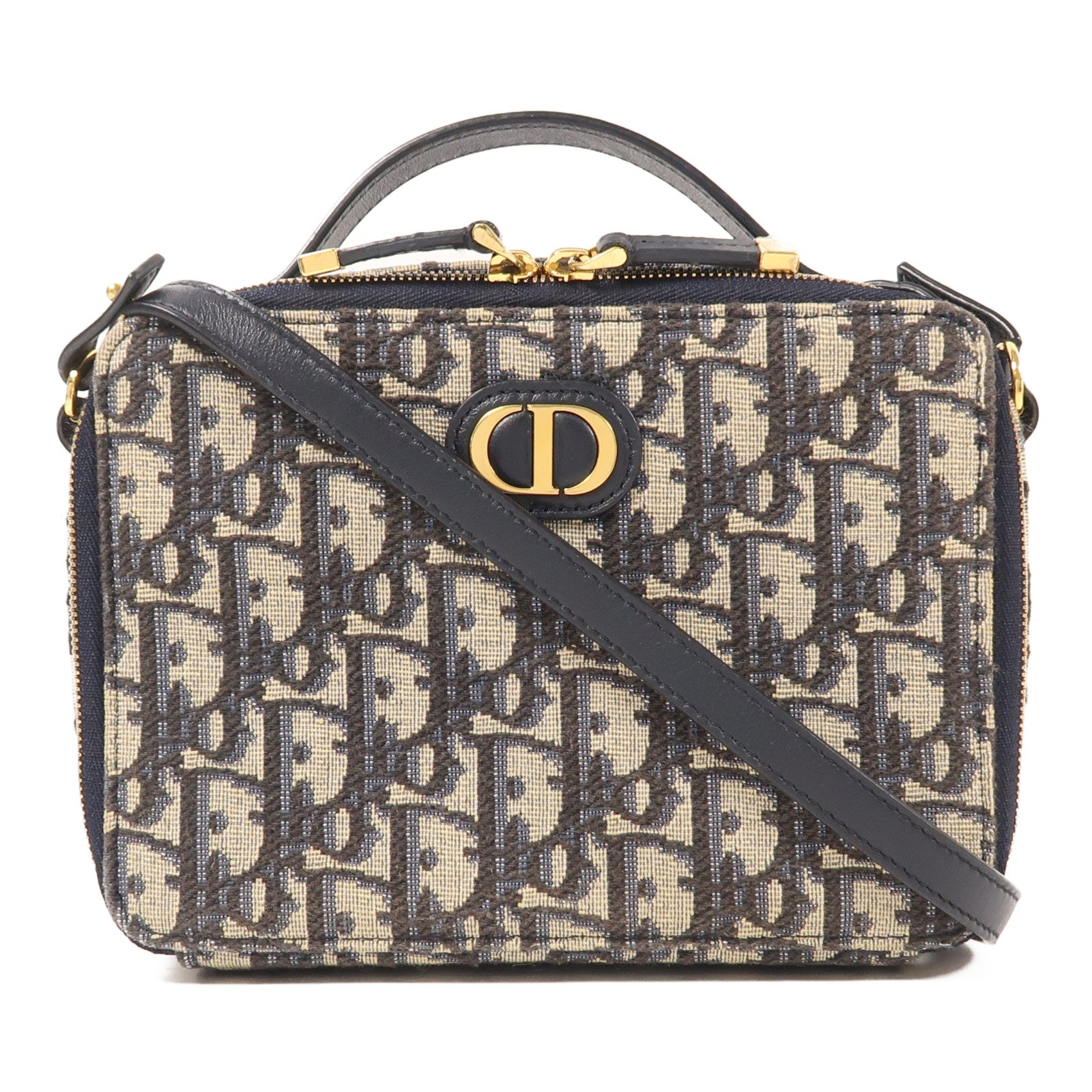 Dior 帆布30 Montaigne金扣手挽肩背兩用袋