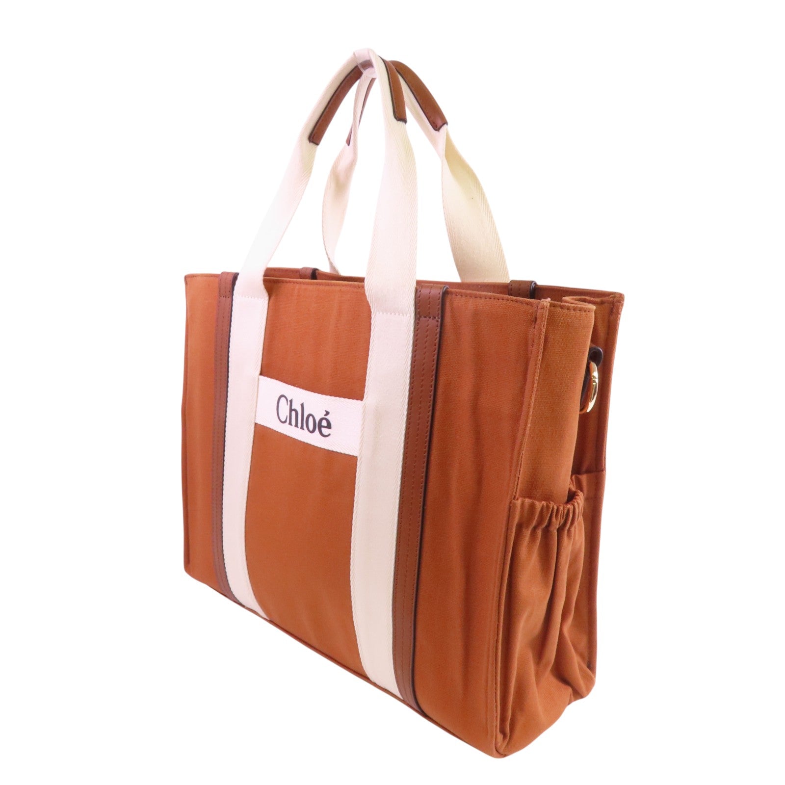 Chloe 帆布New Born Girl Tote金扣肩背袋