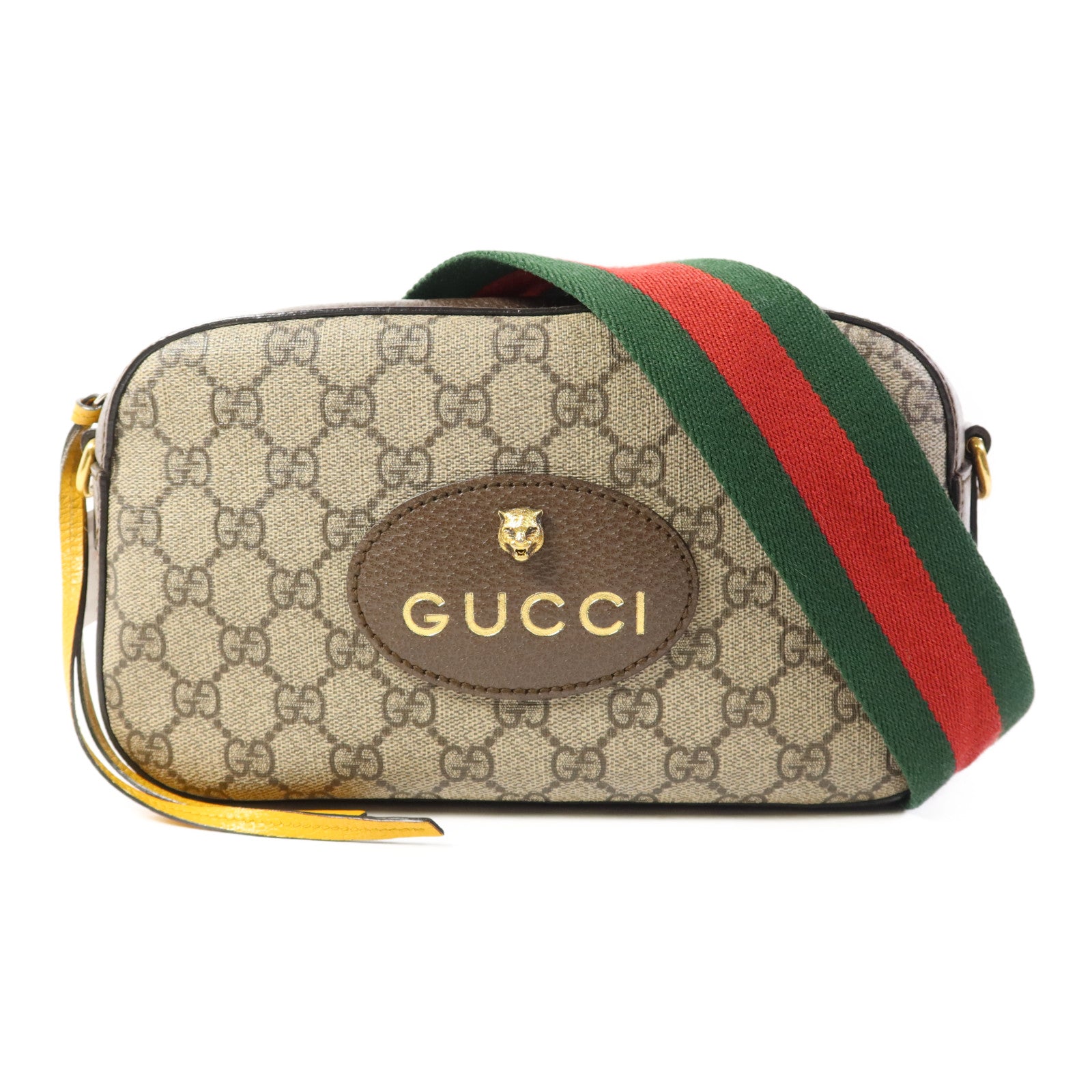 GUCCI 塗層帆布GG Supreme Messenger金扣肩背袋