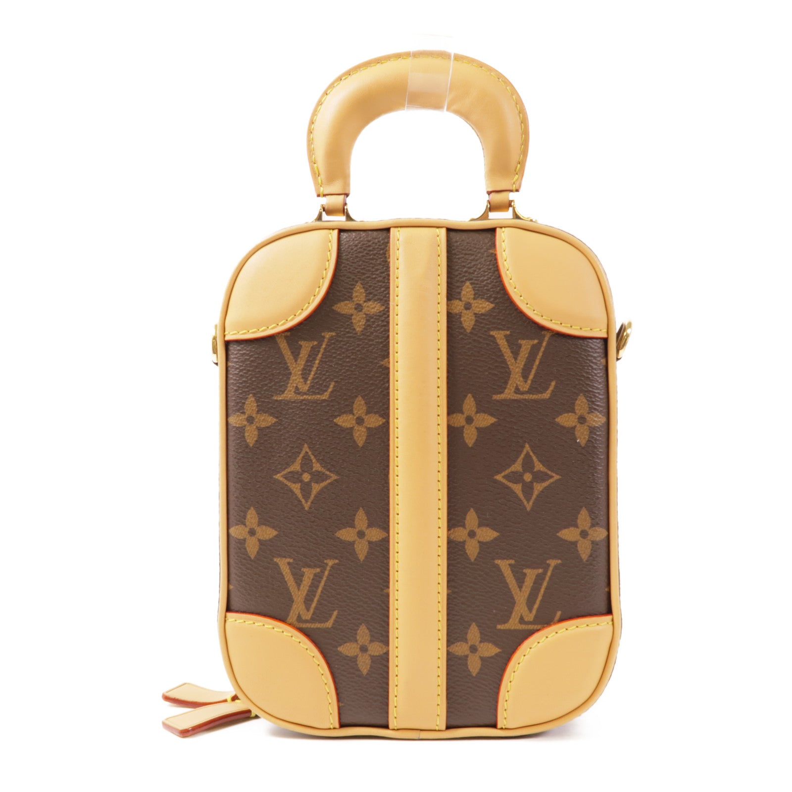 LOUIS VUITTON LV GHW Valisette Vertical 2Way Shoulder Bag M68623 Monogram Brown