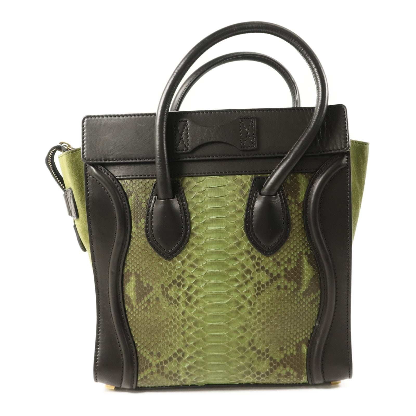 CELINE 蛇皮皮革Mirco Luggage金扣手挽袋