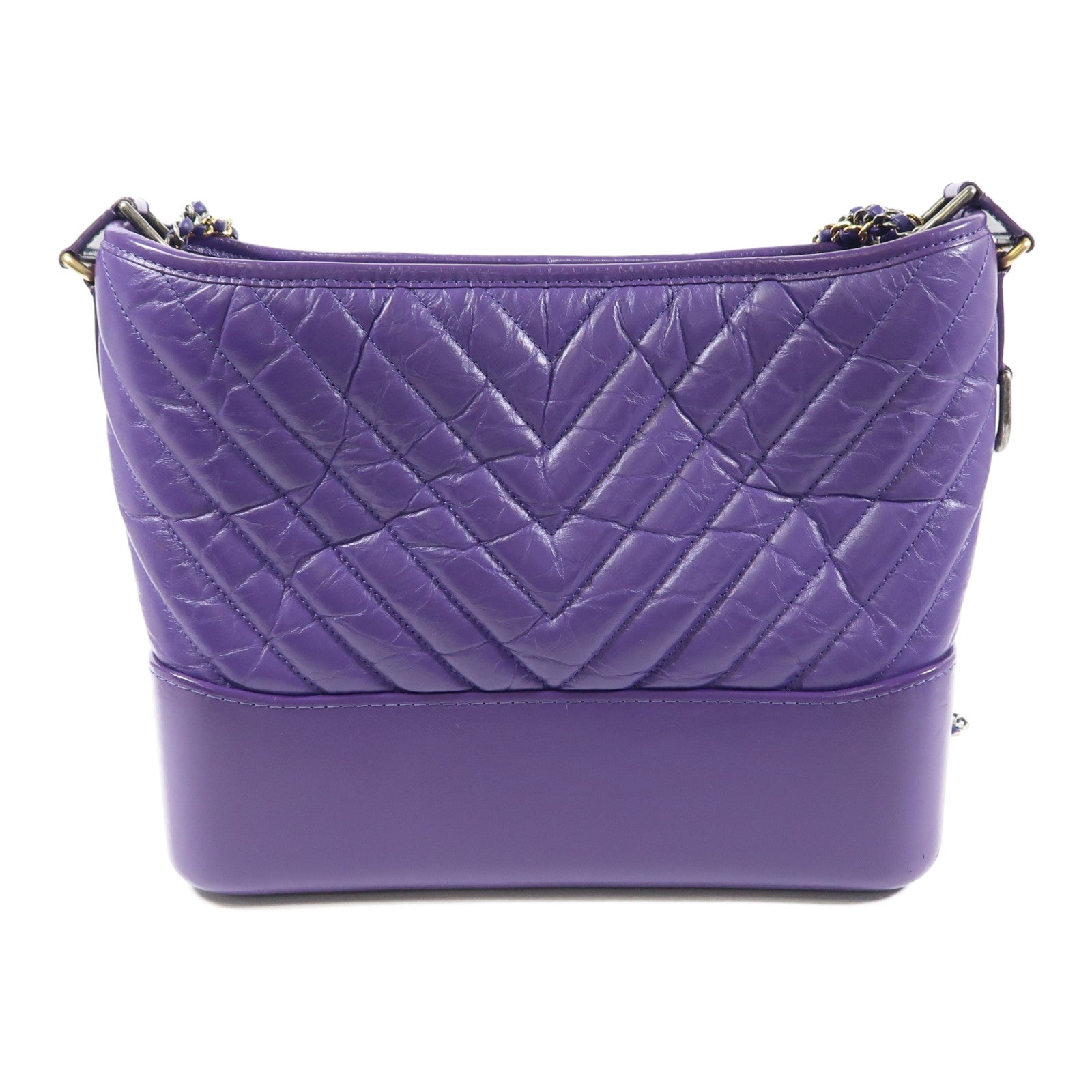 CHANEL 羊皮皮革Gabrielle Large金扣/銀扣鏈帶肩背袋