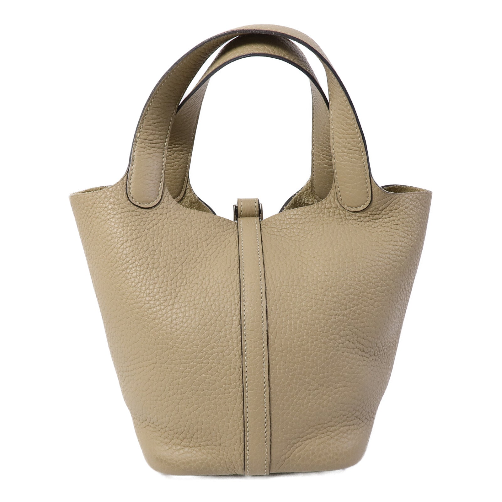 HERMES Clemence皮革Picotin PM手挽袋Trench