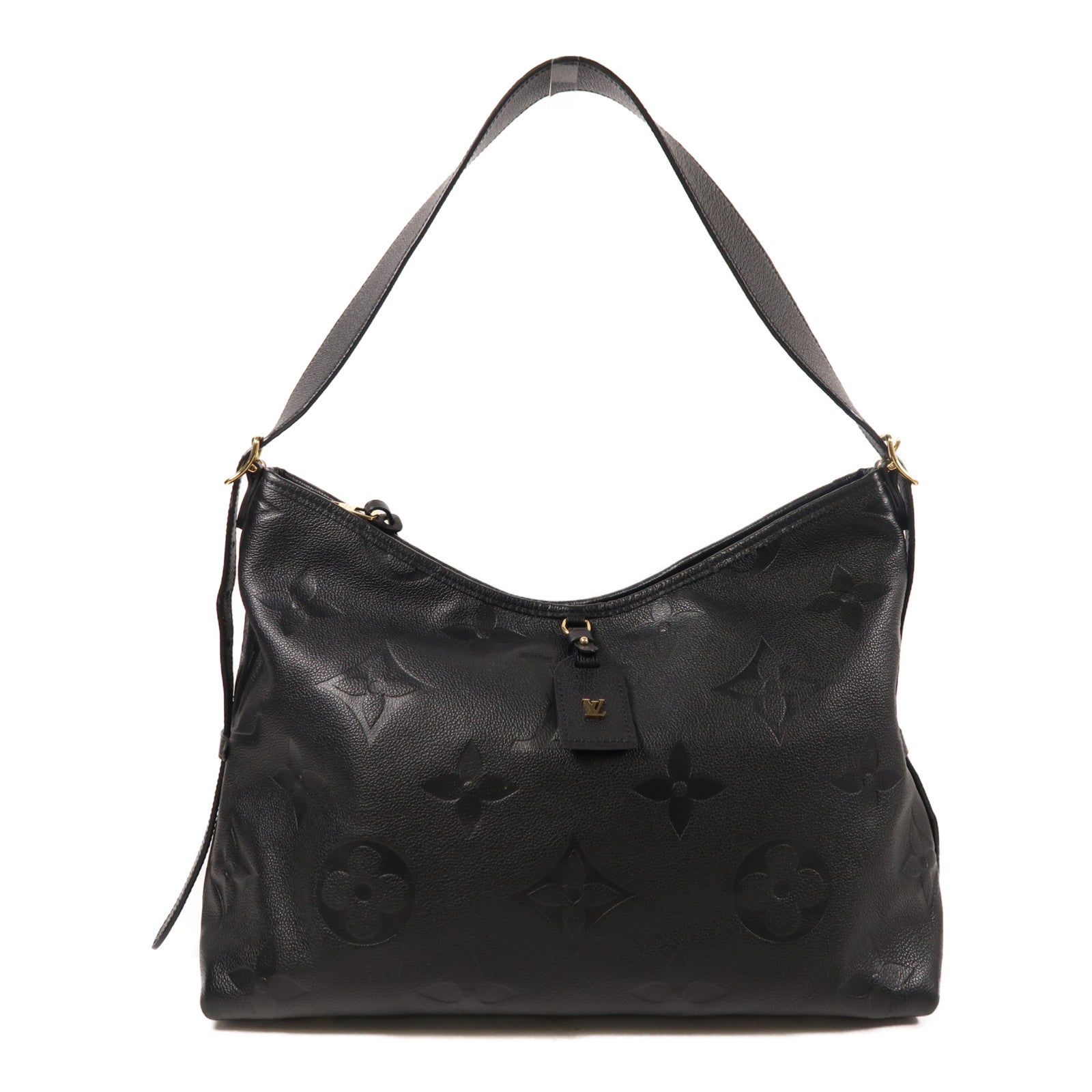 LOUIS VUITTON Monogram Empreinte CarryAll MM金扣肩背袋
