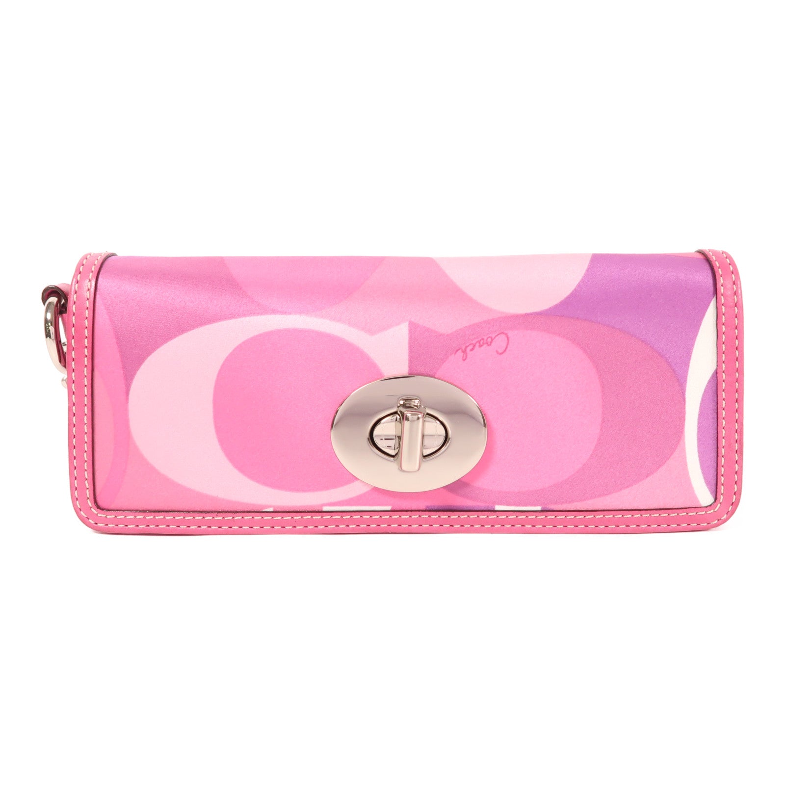 COACH 【激減優惠】Satin Pouch銀扣手拿包