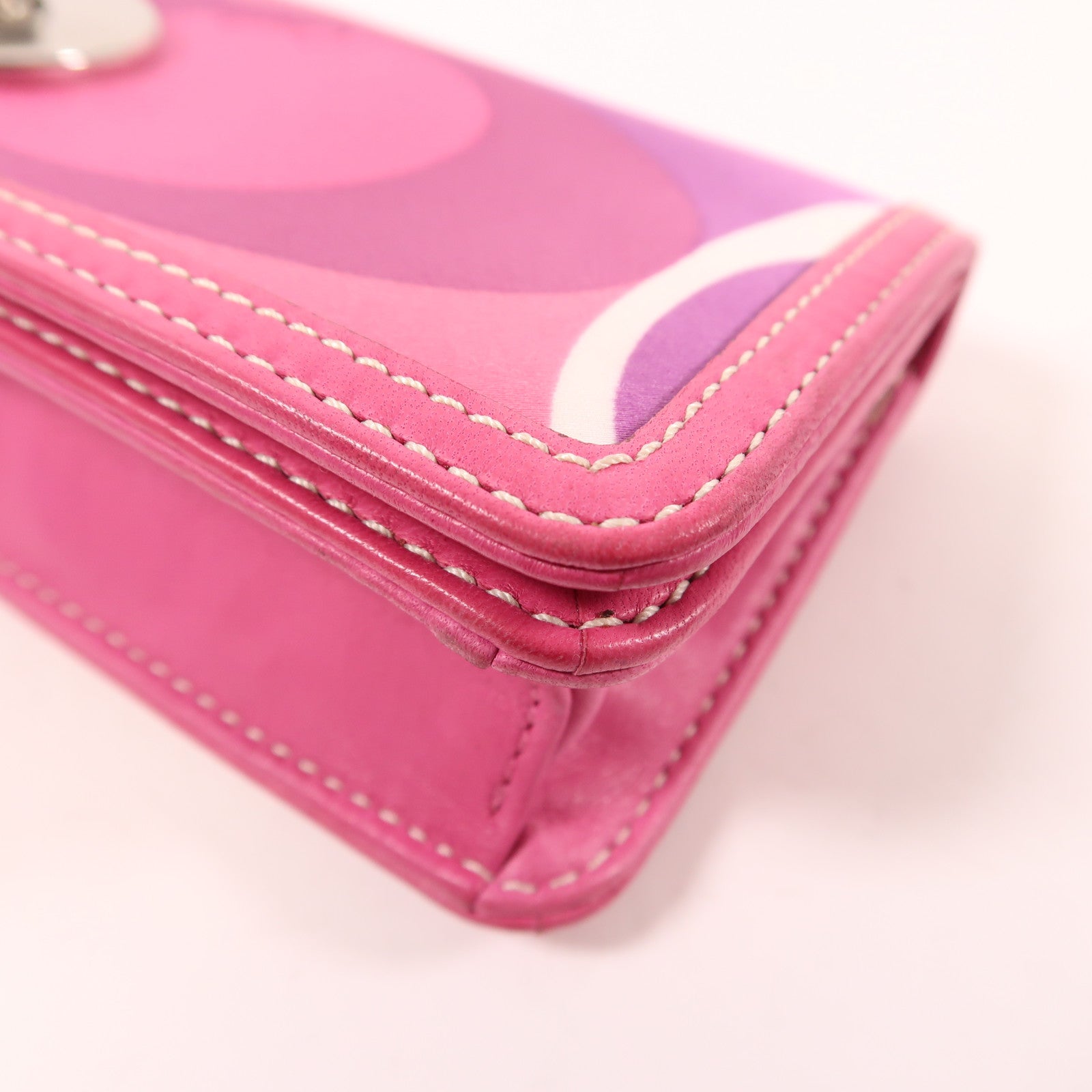 COACH Satin Pouch銀扣手拿包