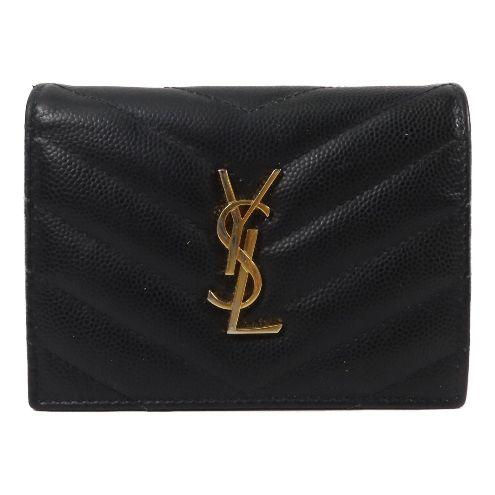 SAINT LAURENT 牛皮皮革Compact Zippered Wallet錢包