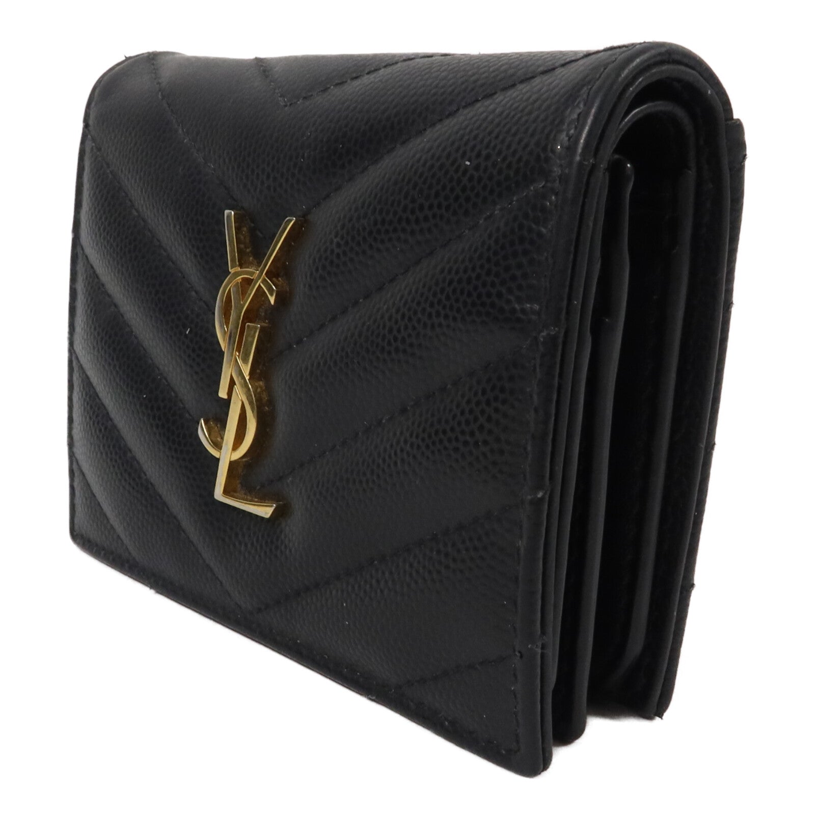 SAINT LAURENT 牛皮皮革Compact Zippered Wallet錢包