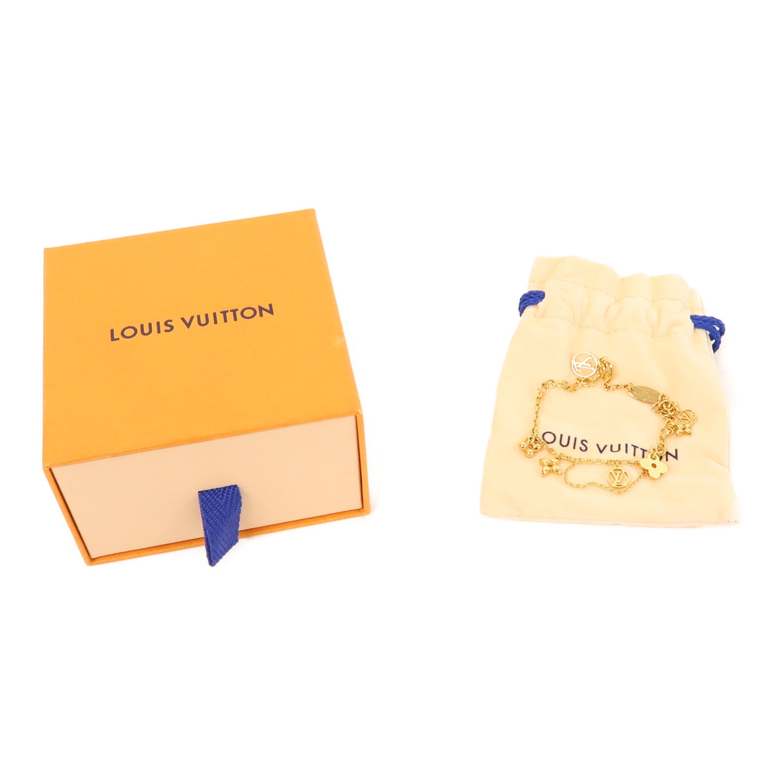 LOUIS VUITTON 金屬Blooming Supple Bracelet手鏈金色