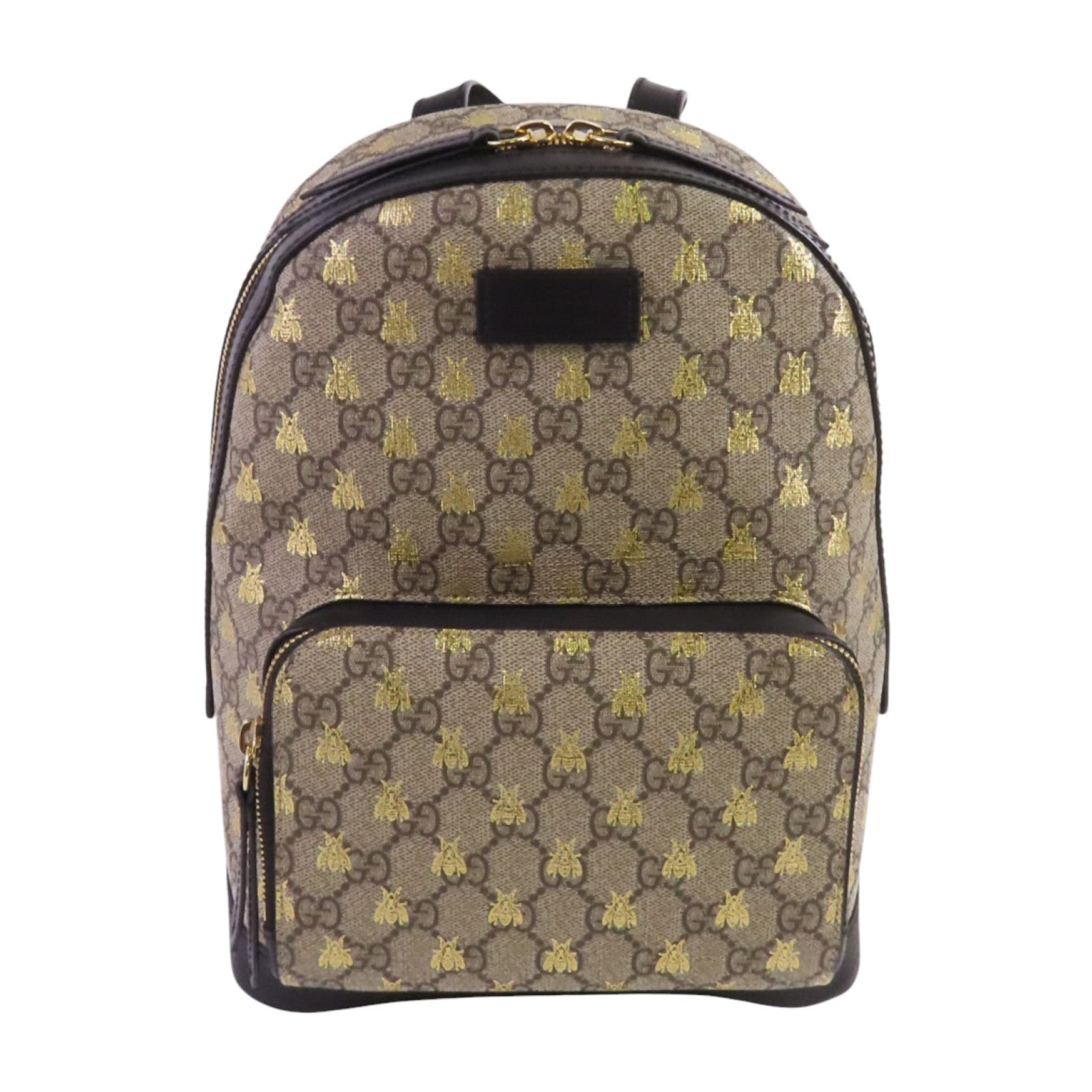 GUCCI 【激減優惠】塗層帆布GG Supreme Backpack金扣背包