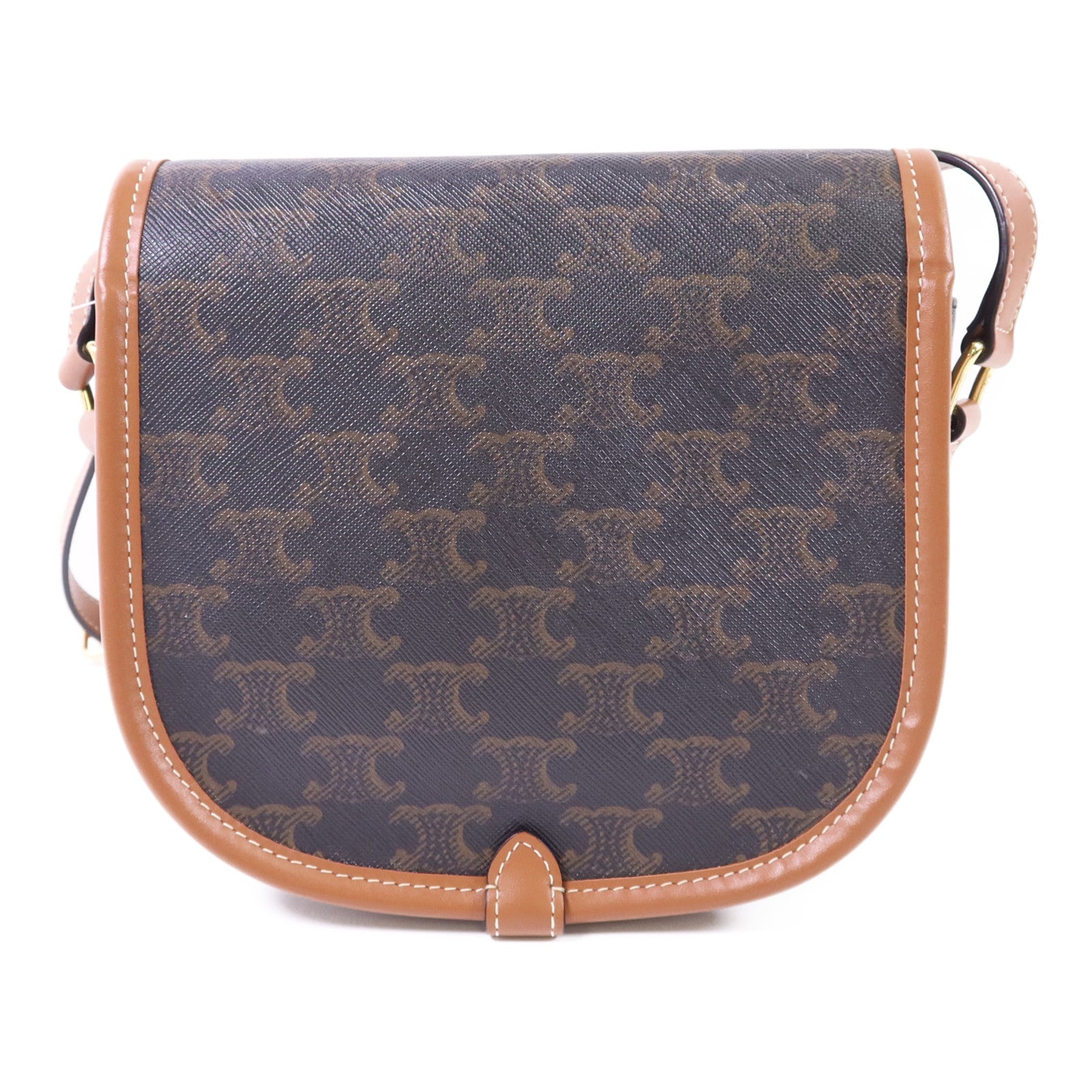 CELINE 塗層帆布Folco金扣肩背袋