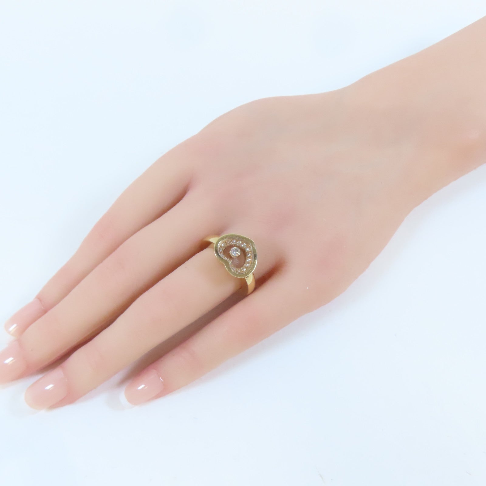 Chopard 【激減優惠】18K玫瑰金Happy Diamond Ring0.10ct/0.24ct鑽石戒指Chopard#51/US#5.5