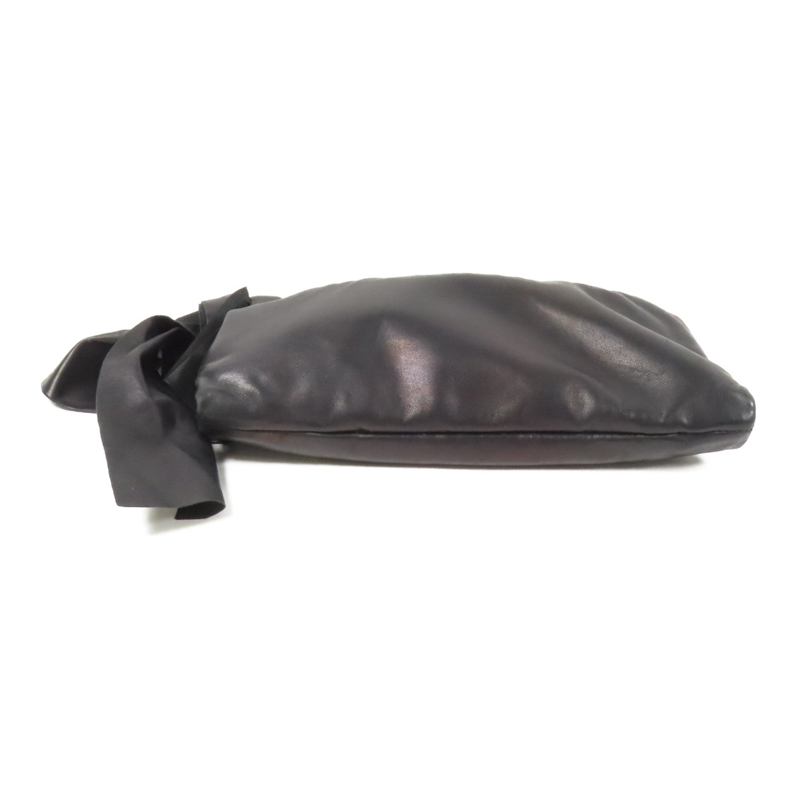 PRADA 皮革Nappa Antique金扣手拿包