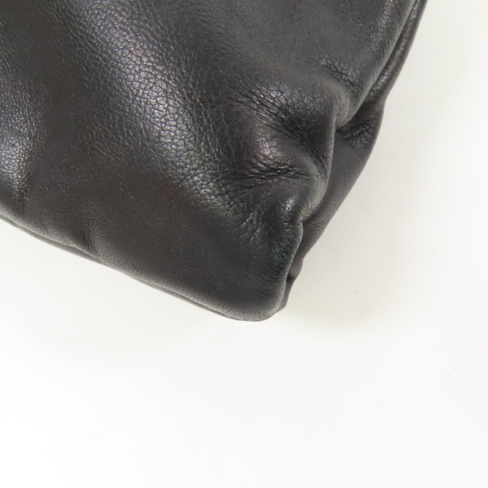 PRADA 皮革Nappa Antique金扣手拿包