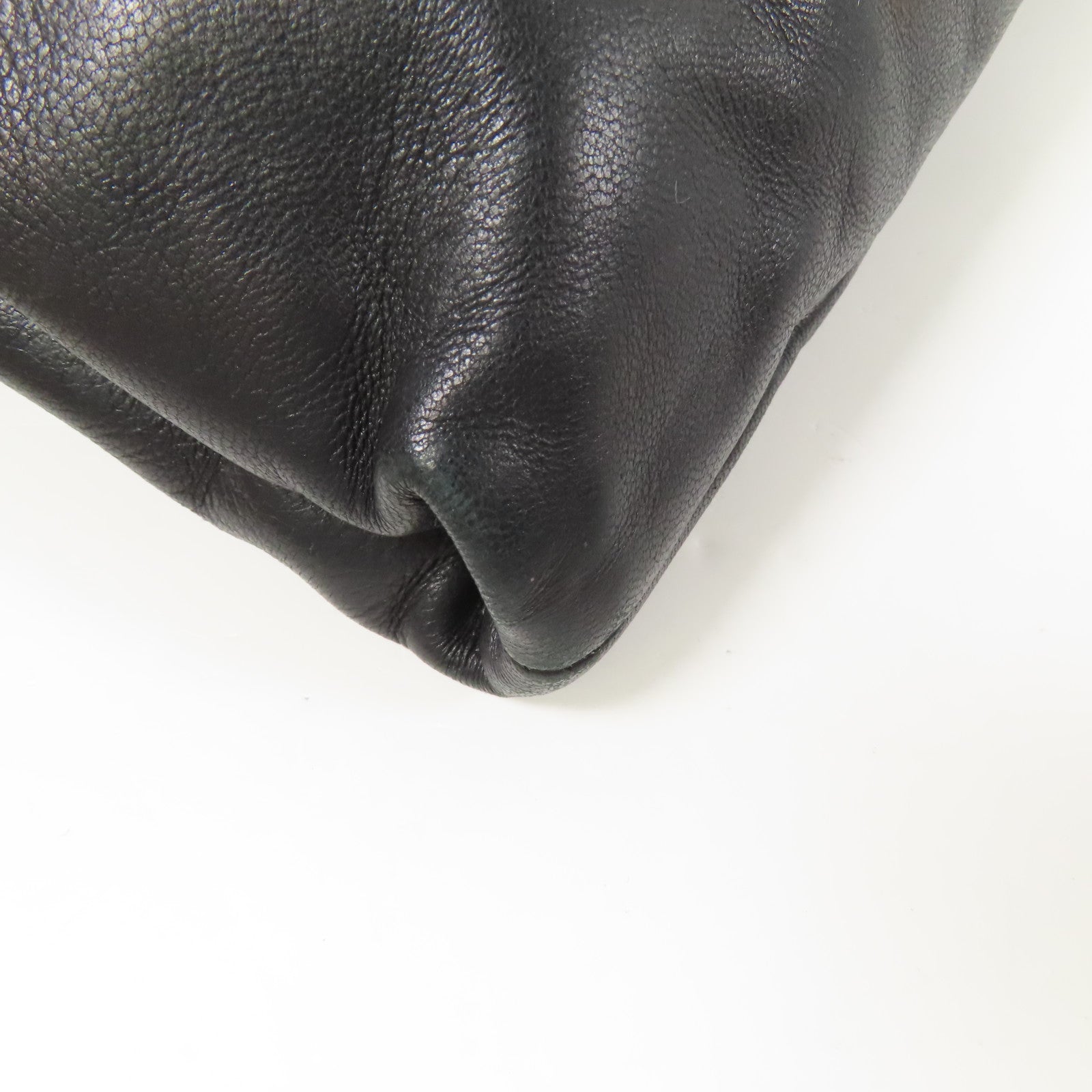 PRADA 皮革Nappa Antique金扣手拿包