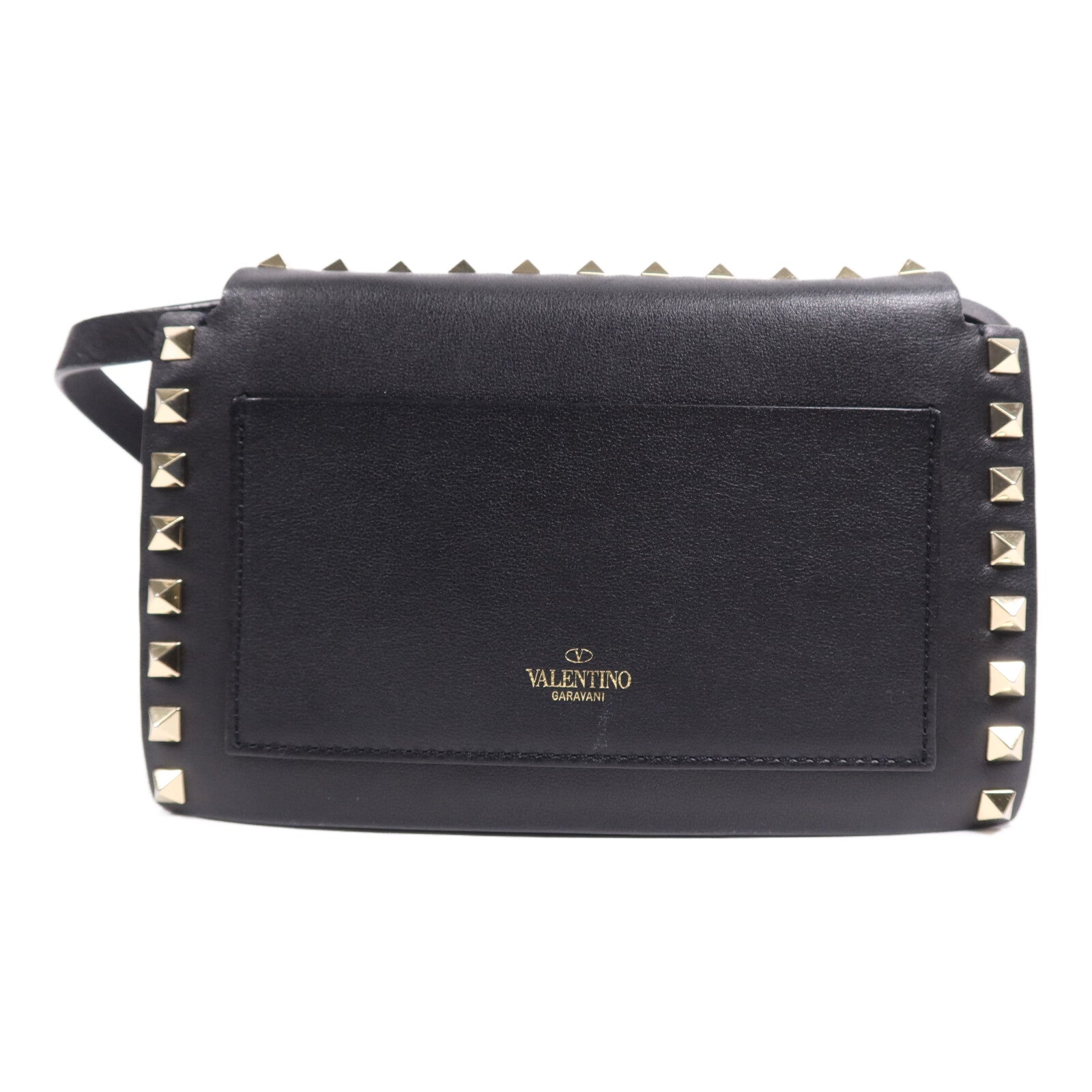 Valentino 牛皮皮革Shoulder Bag金扣肩背袋