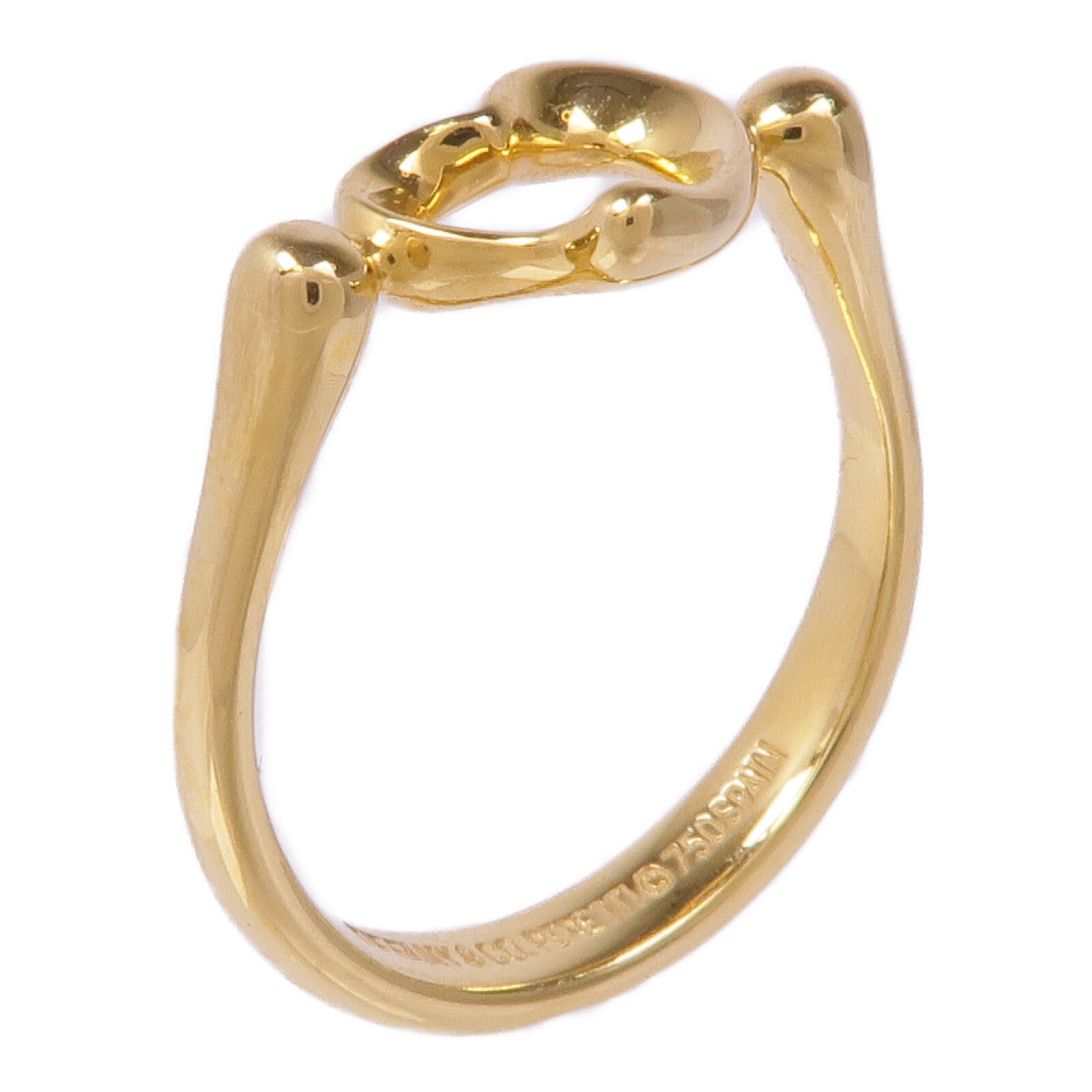 TIFFANY&CO 18K黃金Heart Ring戒指US#5.5