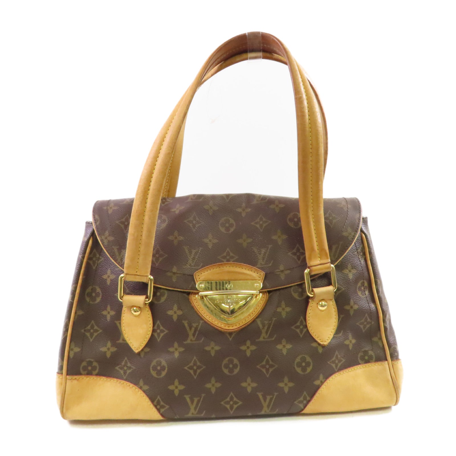 LOUIS VUITTON Monogram Beverly GM Shoulder Bag金扣肩背袋啡色