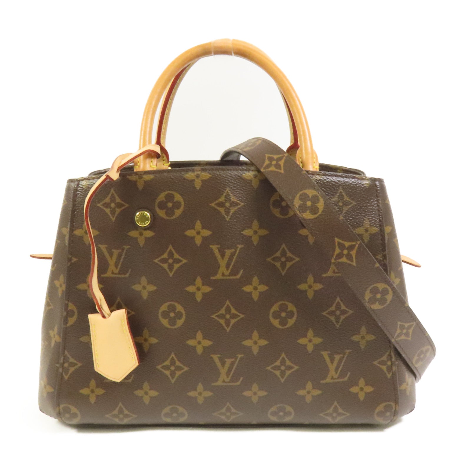 LOUIS VUITTON Monogram Montaigne BB金扣手挽肩背兩用袋
