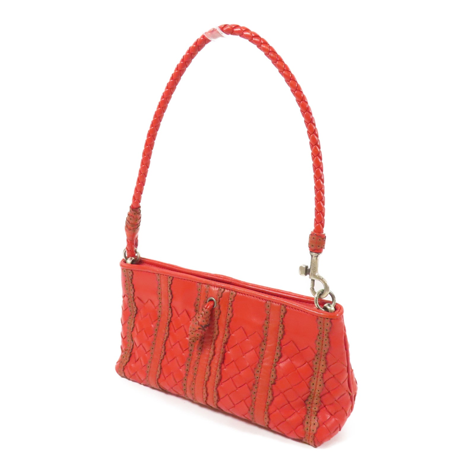 BOTTEGA VENETA 皮革Shoulder Bag銀扣肩背袋