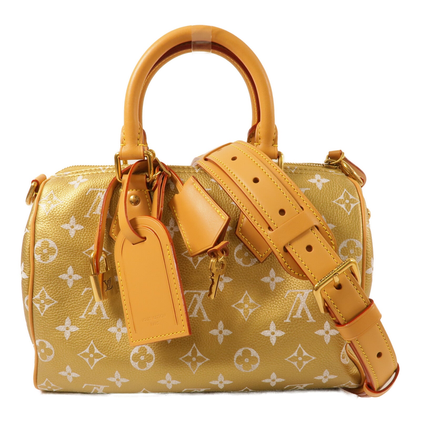 LOUIS VUITTON 牛皮皮革Speedy P9 Bandouliere 25手挽肩背兩用袋