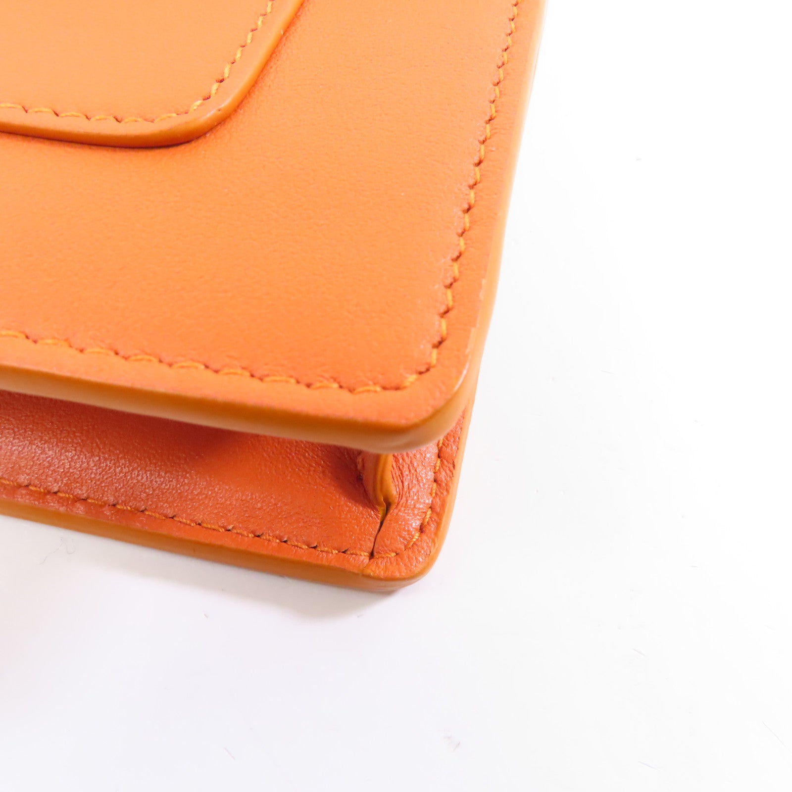 BVLGARI 【激減優惠】牛皮皮革Chain Shoulder金扣鏈帶肩背袋橙色