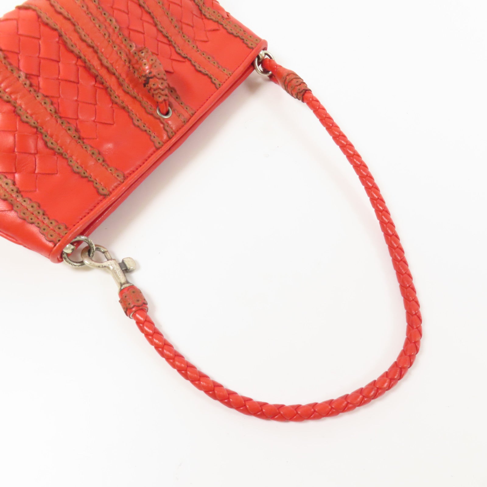 BOTTEGA VENETA 皮革Shoulder Bag銀扣肩背袋