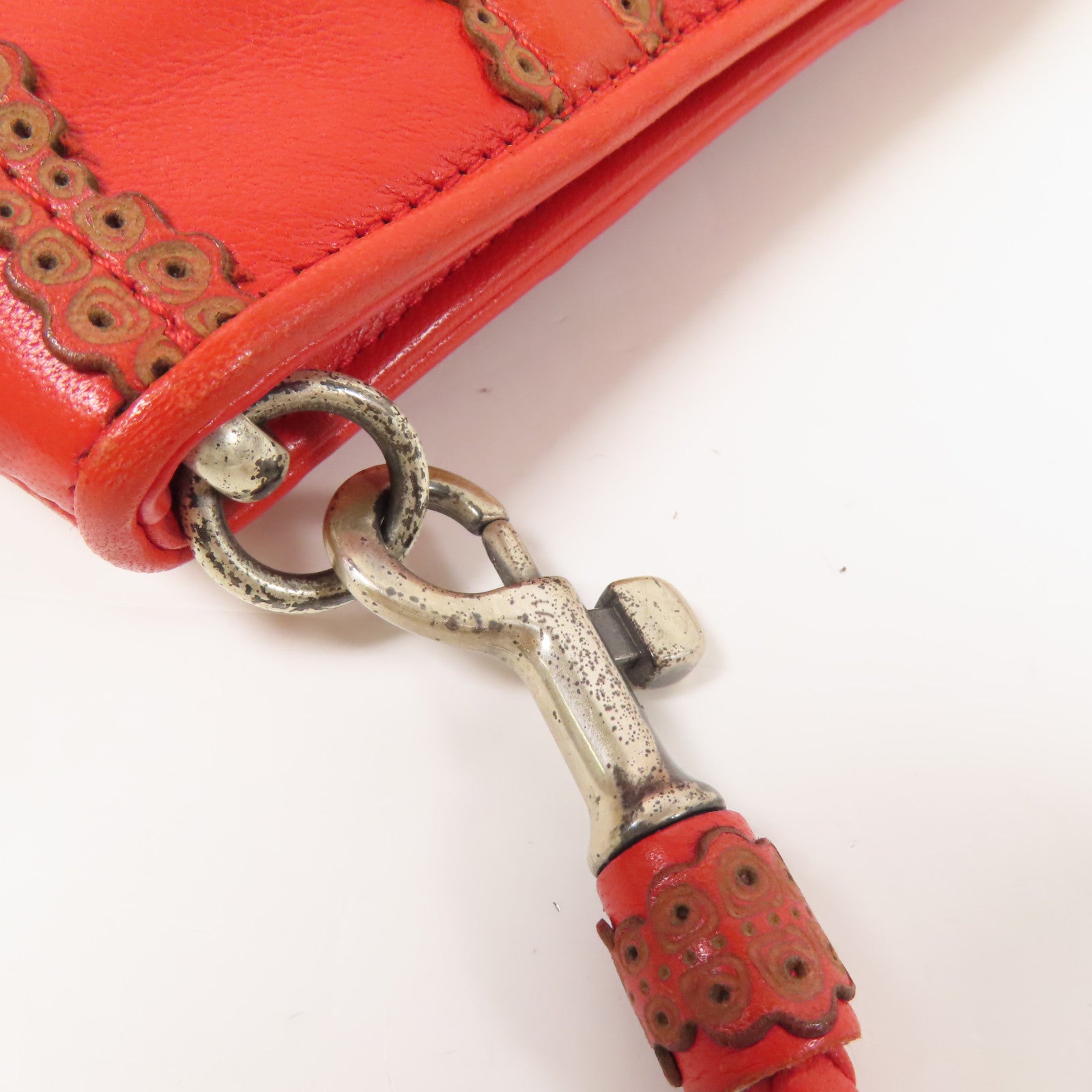 BOTTEGA VENETA 皮革Shoulder Bag銀扣肩背袋