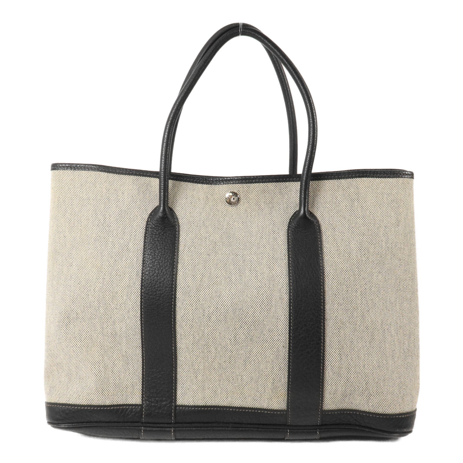HERMES 帆布Garden Party PM手挽袋Noir