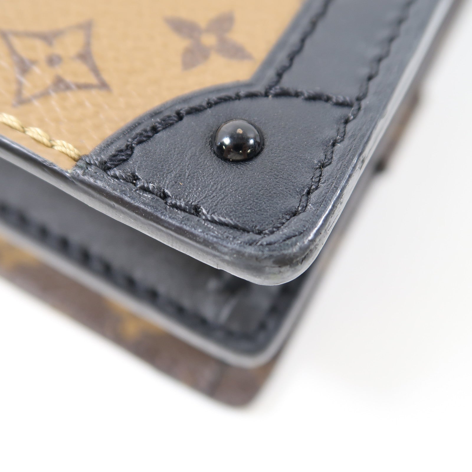 LOUIS VUITTON 【激減優惠】Monogram Trunk Clutch金扣肩背袋啡色