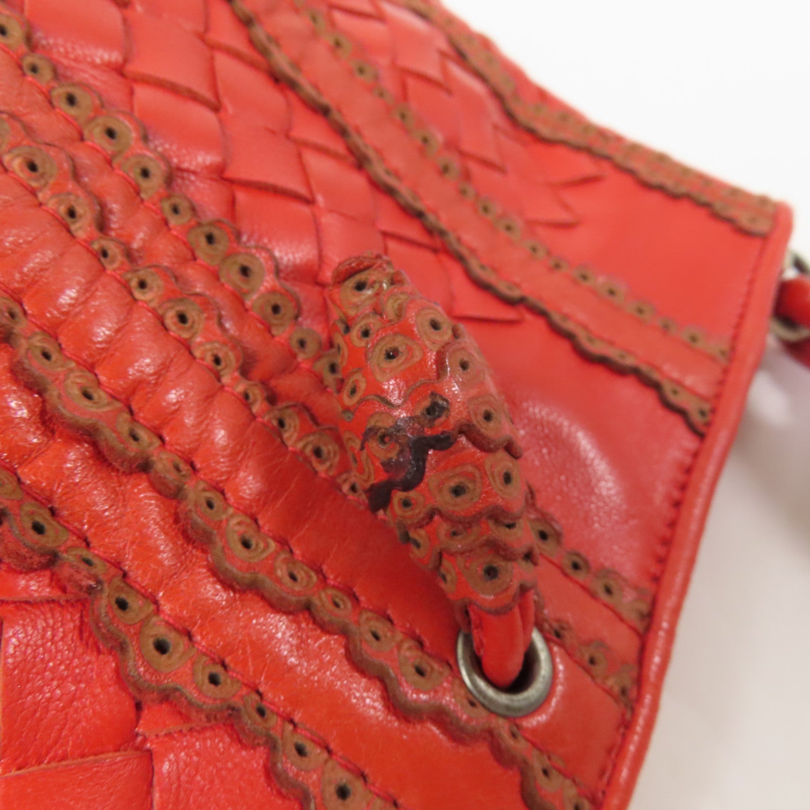 BOTTEGA VENETA 皮革Shoulder Bag銀扣肩背袋